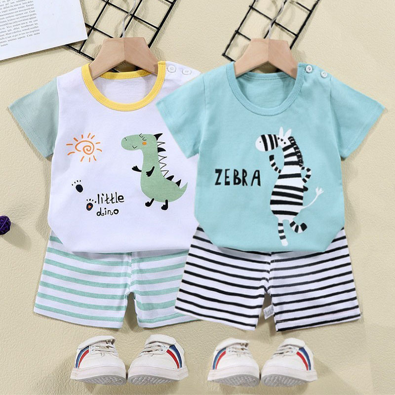 Baby Nursery Ideas Boy - Cotton Tees+Shorts 2-piece Tracksuit Set Kid