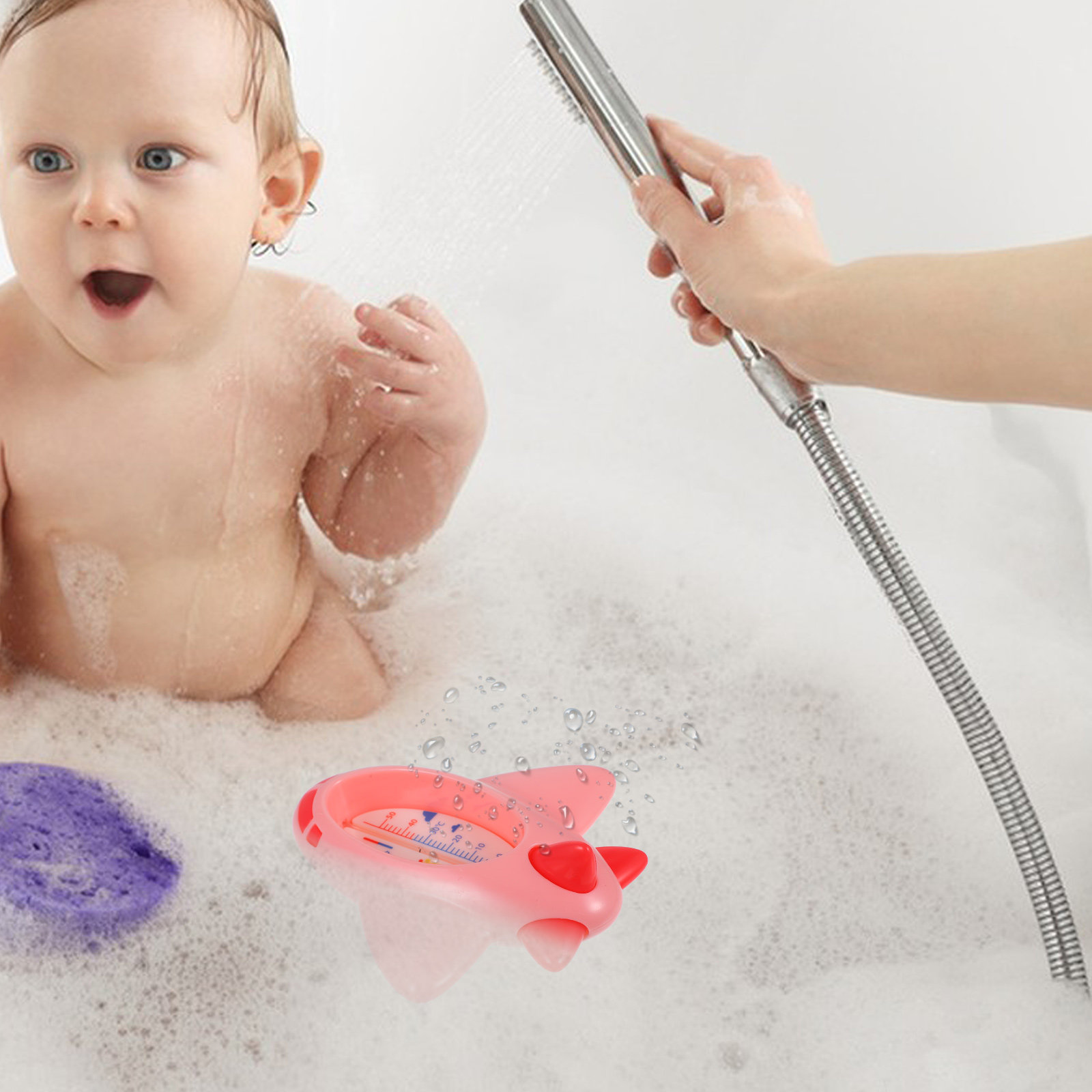 Baby Nursery Water - Baby Bath Thermometer Airplane Shaped Portable