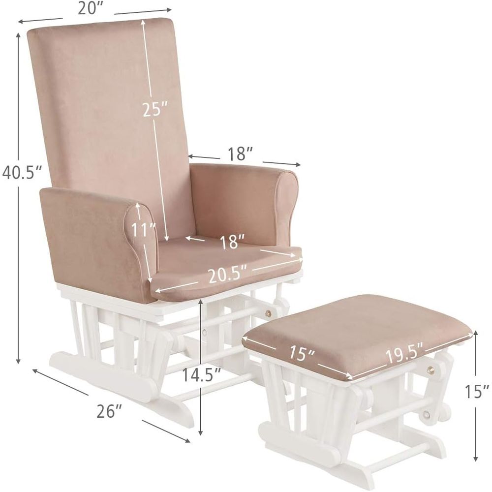 Baby Glider and Ottoman Cushio - Baby Nursery Nurse recension och pris
