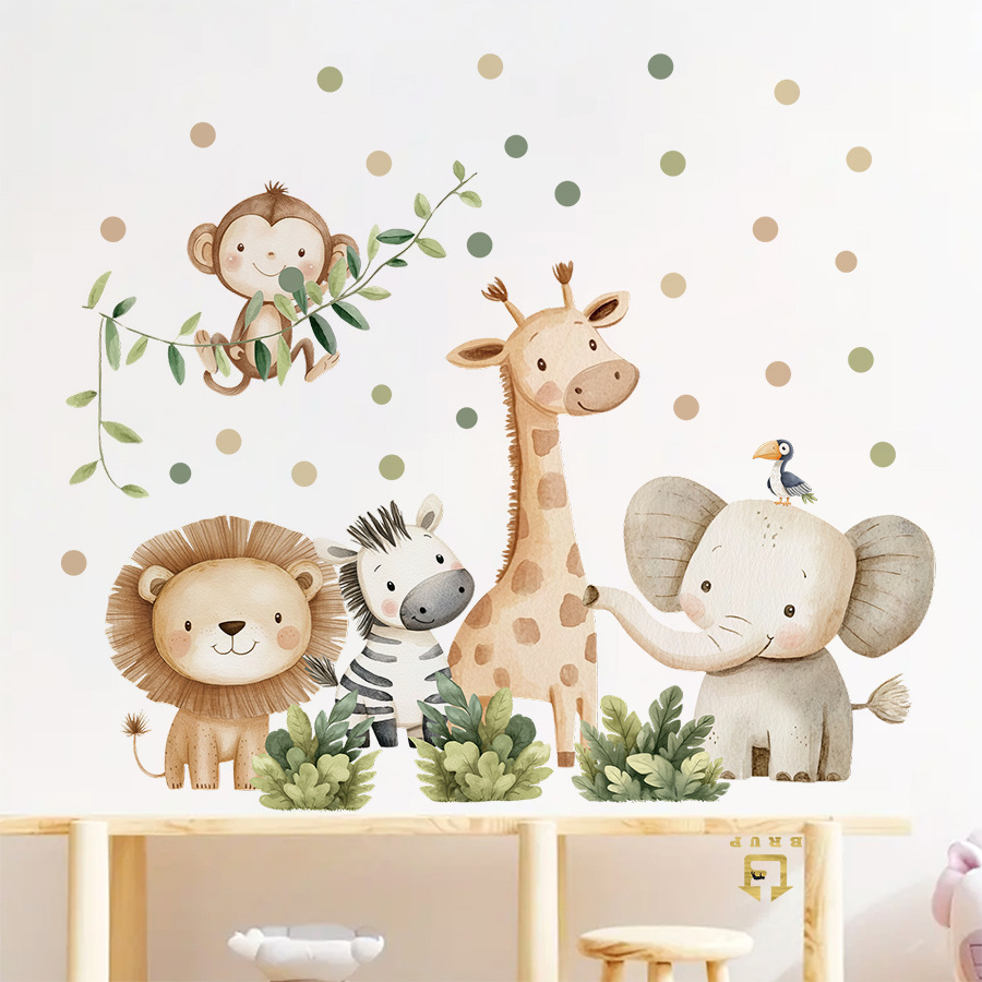 Boho Forest Animals Wall Stick - Baby Nursery Labels recension och pris