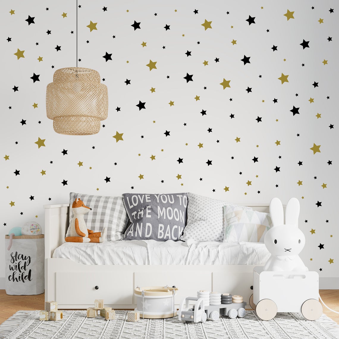 Cartoon 65Pcs Star Wall Sticke - Baby Nursery Labels recension och pris