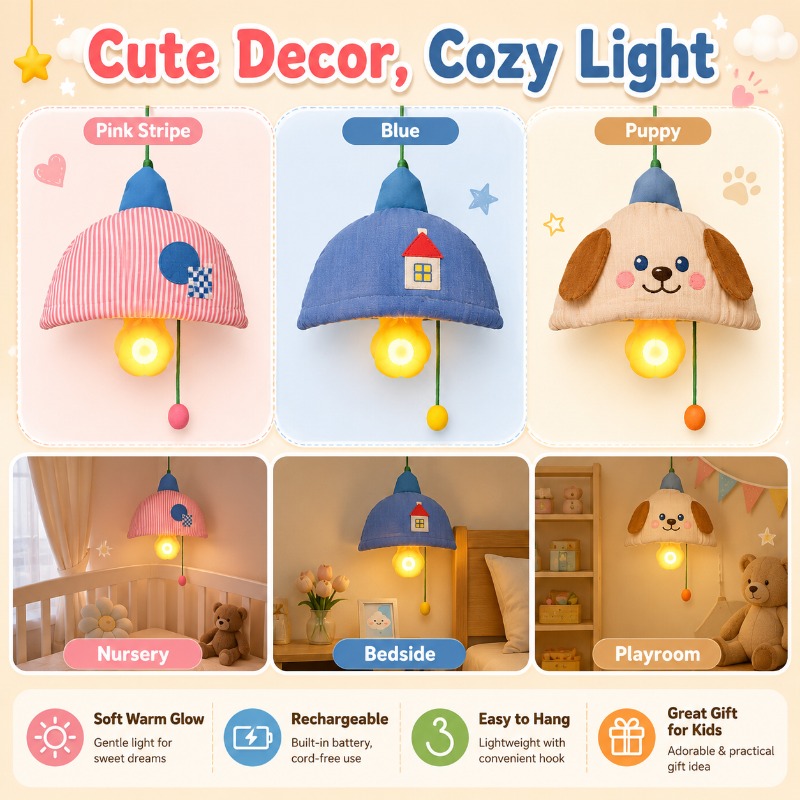 Rechargeable Hanging Night Lig - Baby Nursery Light Shade recension och pris