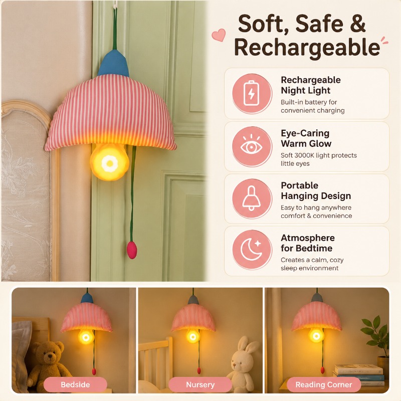 Rechargeable Hanging Night Lig - Baby Nursery Light Shade recension och pris