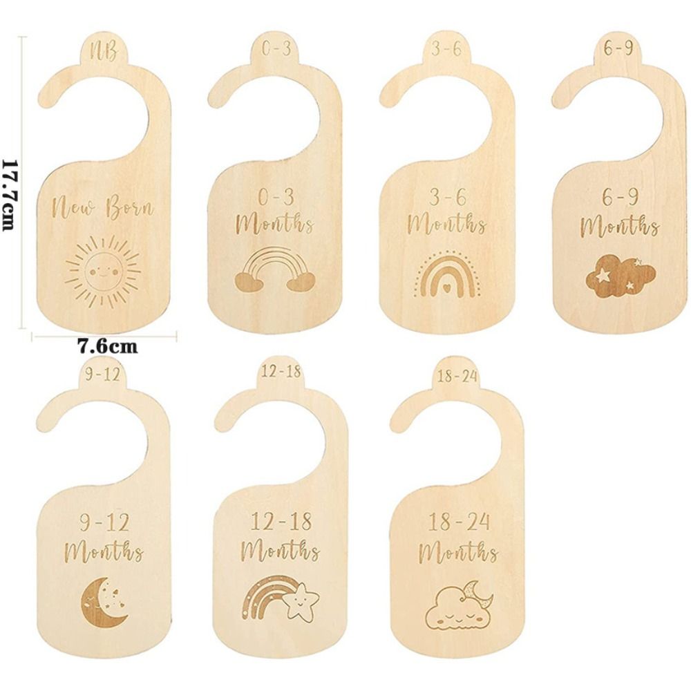 7/8Pcs Wood Baby Closet Divide - Baby Nursery Labels recension och pris