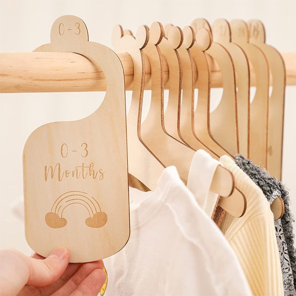 7/8Pcs Wood Baby Closet Divide - Baby Nursery Labels recension och pris