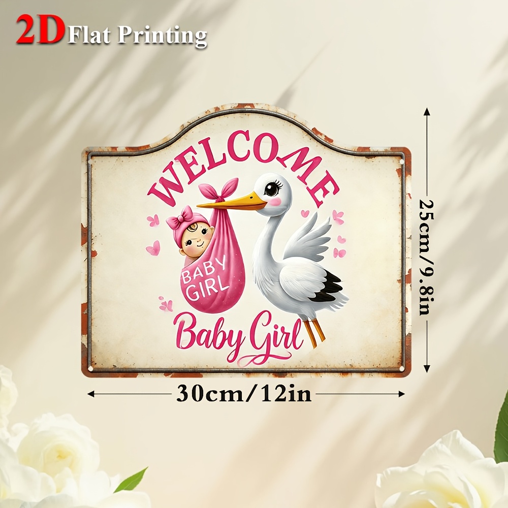 1pc 2D Flat Sign Artwork Depic - Baby Nursery Pink recension och pris