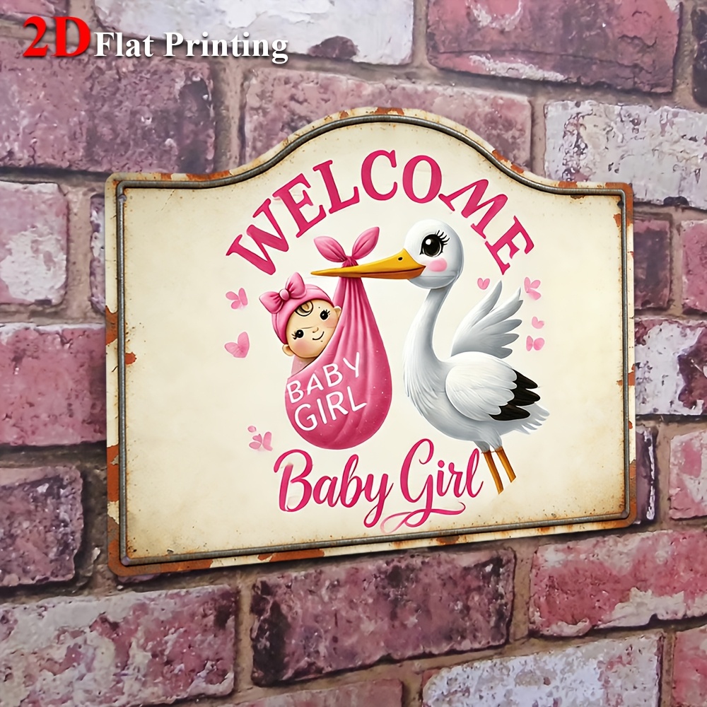 1pc 2D Flat Sign Artwork Depic - Baby Nursery Pink recension och pris