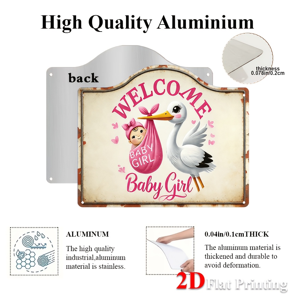1pc 2D Flat Sign Artwork Depic - Baby Nursery Pink recension och pris