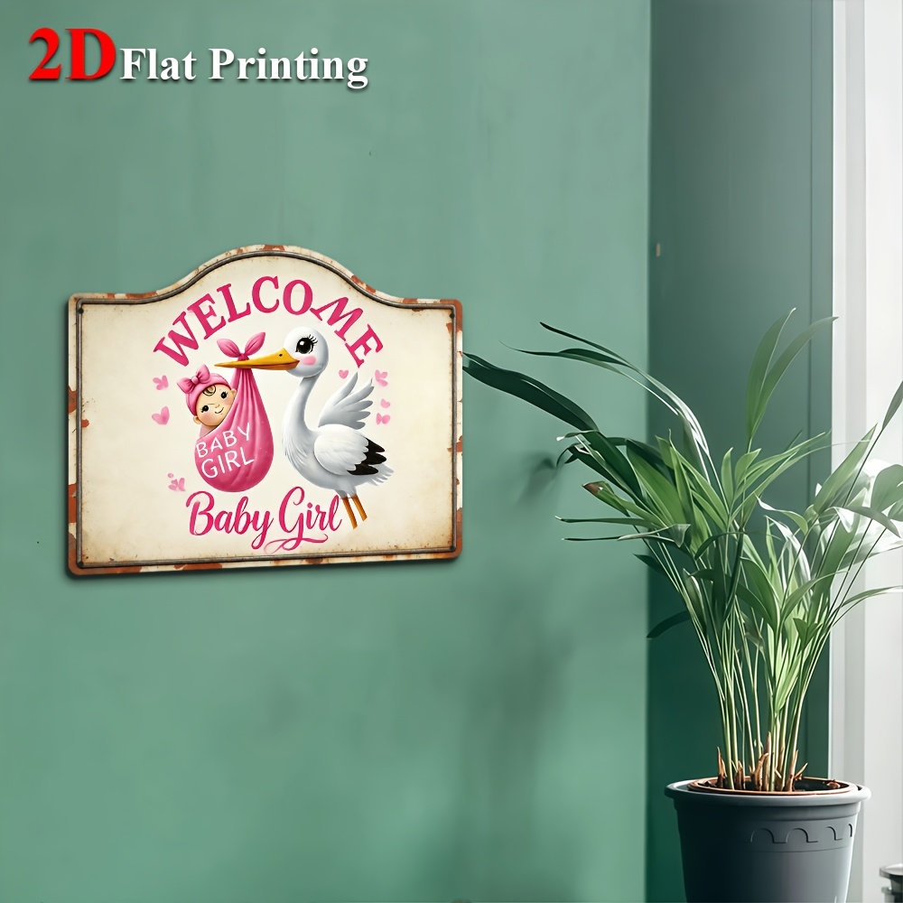 1pc 2D Flat Sign Artwork Depic - Baby Nursery Pink recension och pris