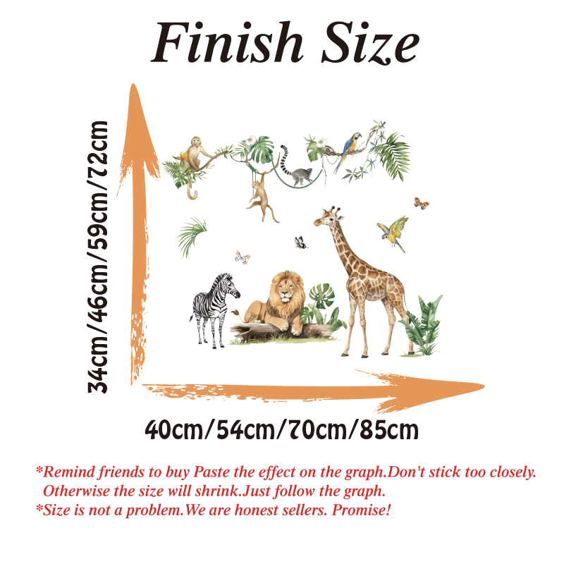 Large Jungle Animal Tropical L - Baby Nursery Labels recension och pris