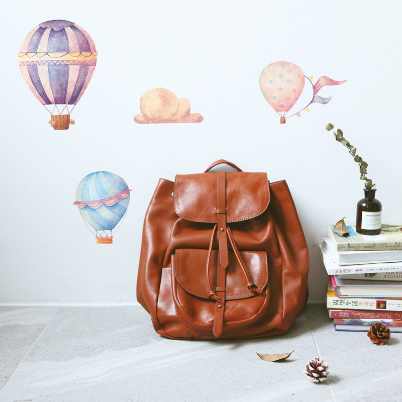 Creative Colorful Hot Air Ball - Baby Nursery Mural Wallpaper recension och pris