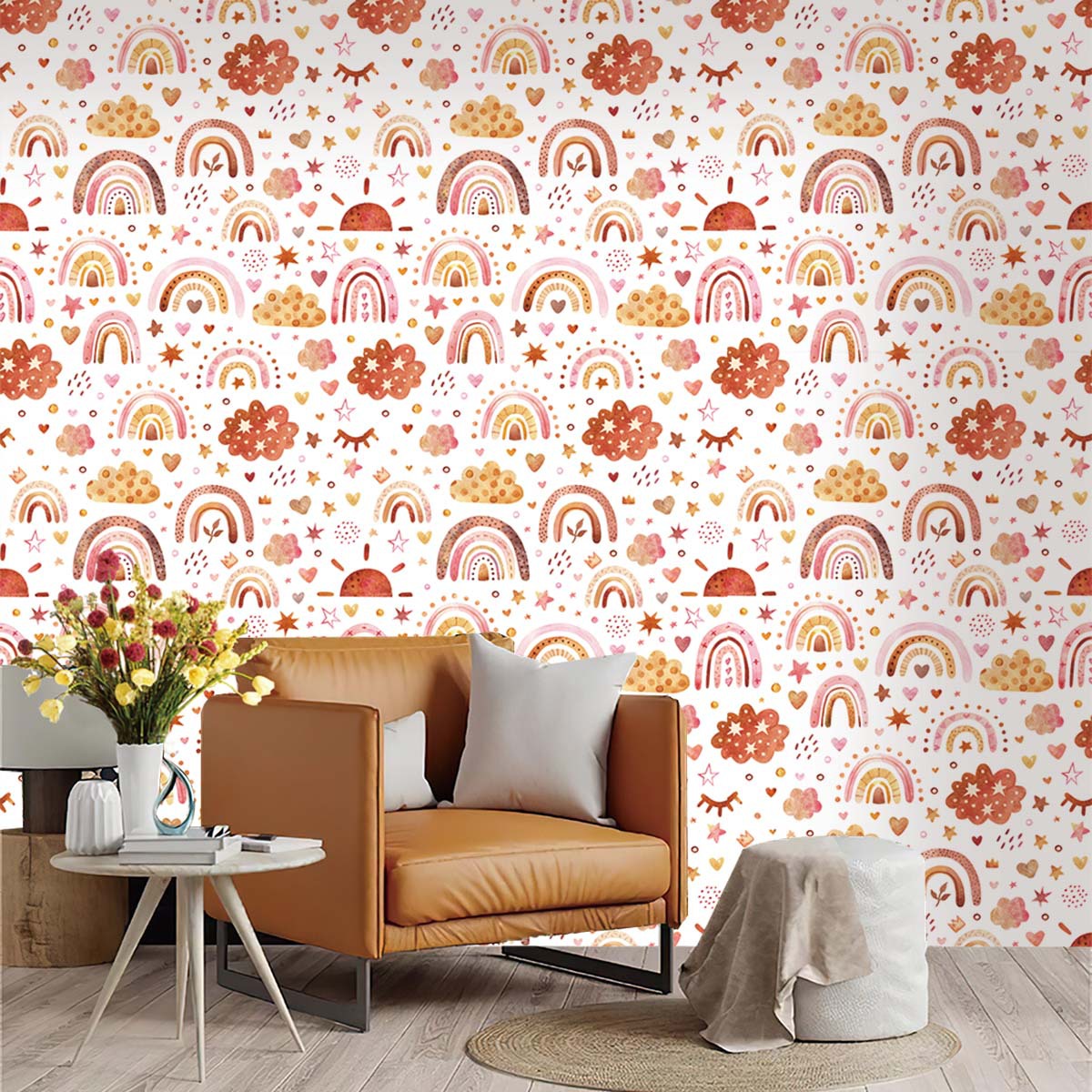 Rainbow Wallpaper Peel and Sti - Baby Nursery Water recension och pris