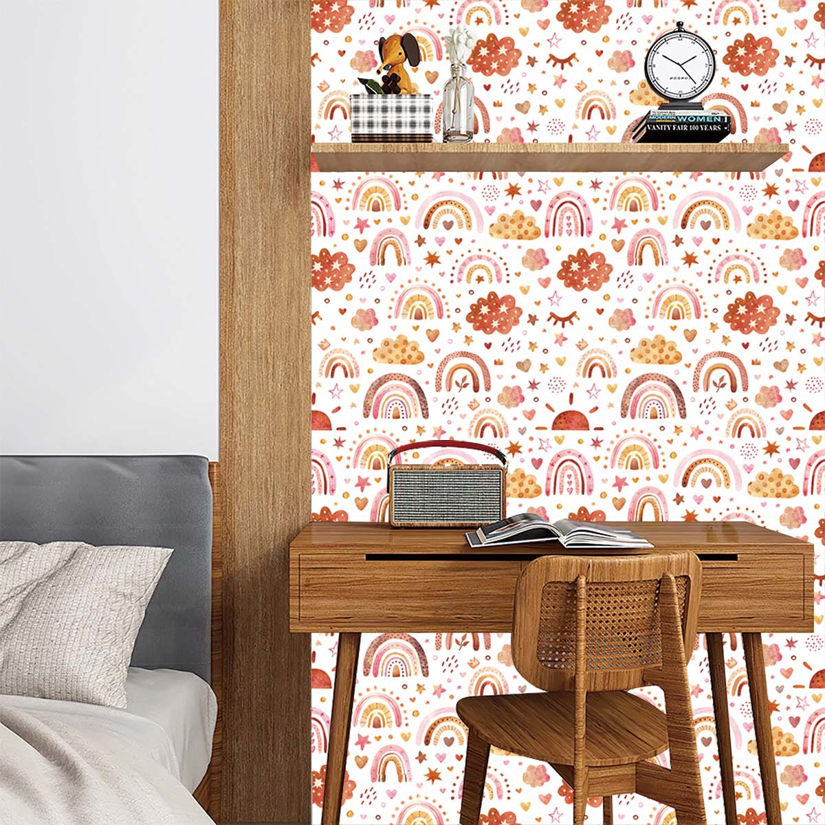 Rainbow Wallpaper Peel and Sti - Baby Nursery Water recension och pris