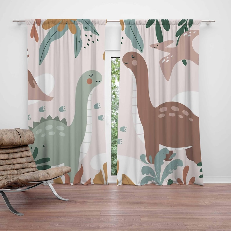 Dinosaur Nursery Curtains Dino - Baby Nursery Blackout Curtains recension och pris