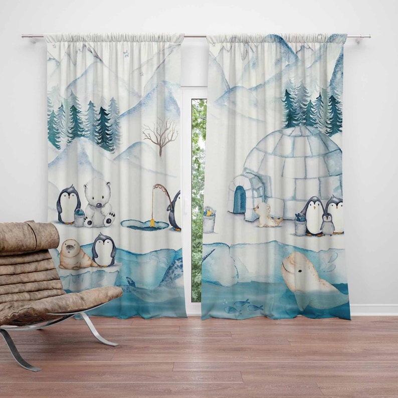 Arctic Animals Nursery Curtain - Baby Nursery Blackout Curtains recension och pris