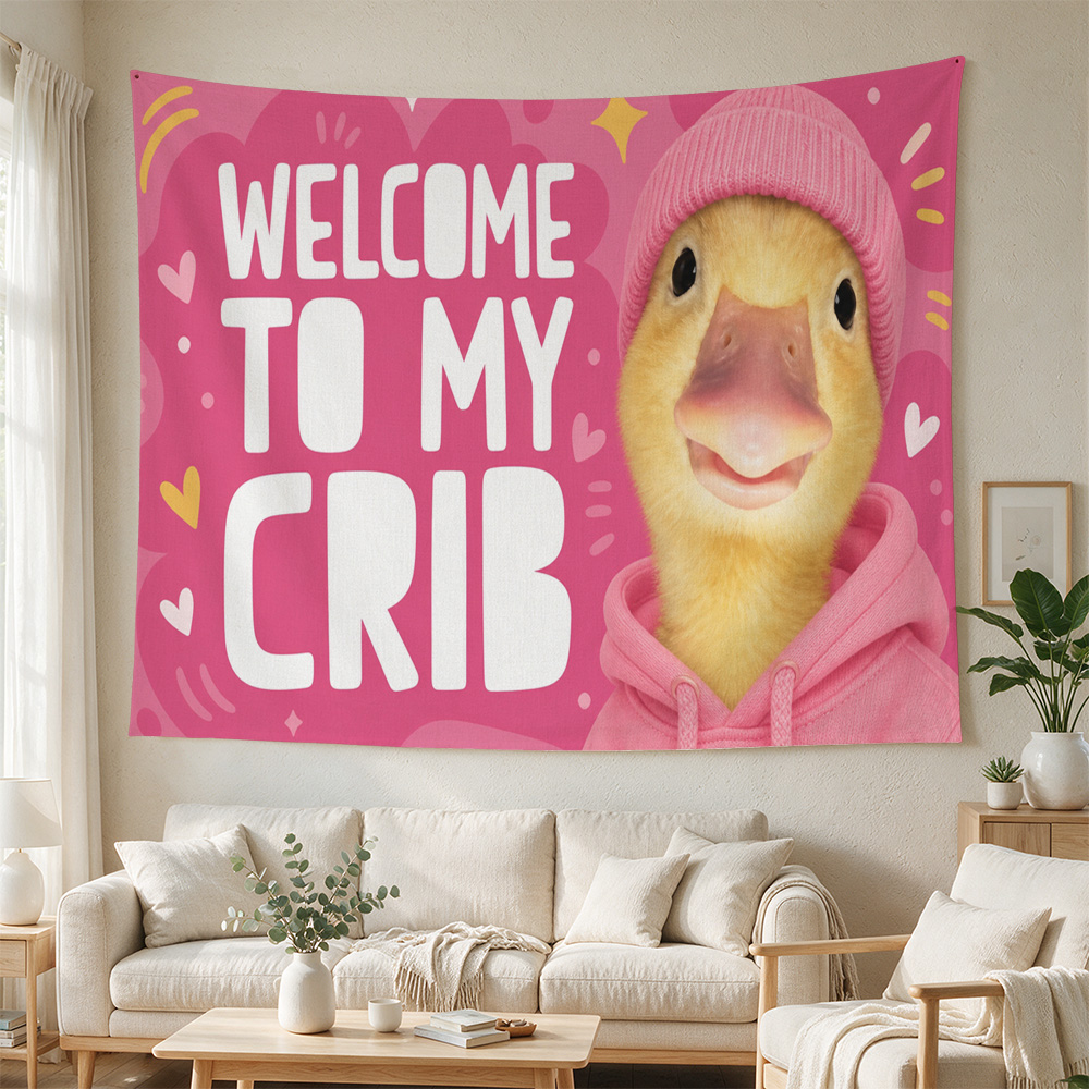 Cute Yellow Duck Nursery Wall  - Baby Nursery Pink recension och pris