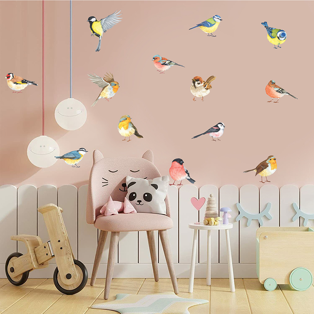 13pcs Little Birds Wall Sticke - Baby Nursery Labels recension och pris