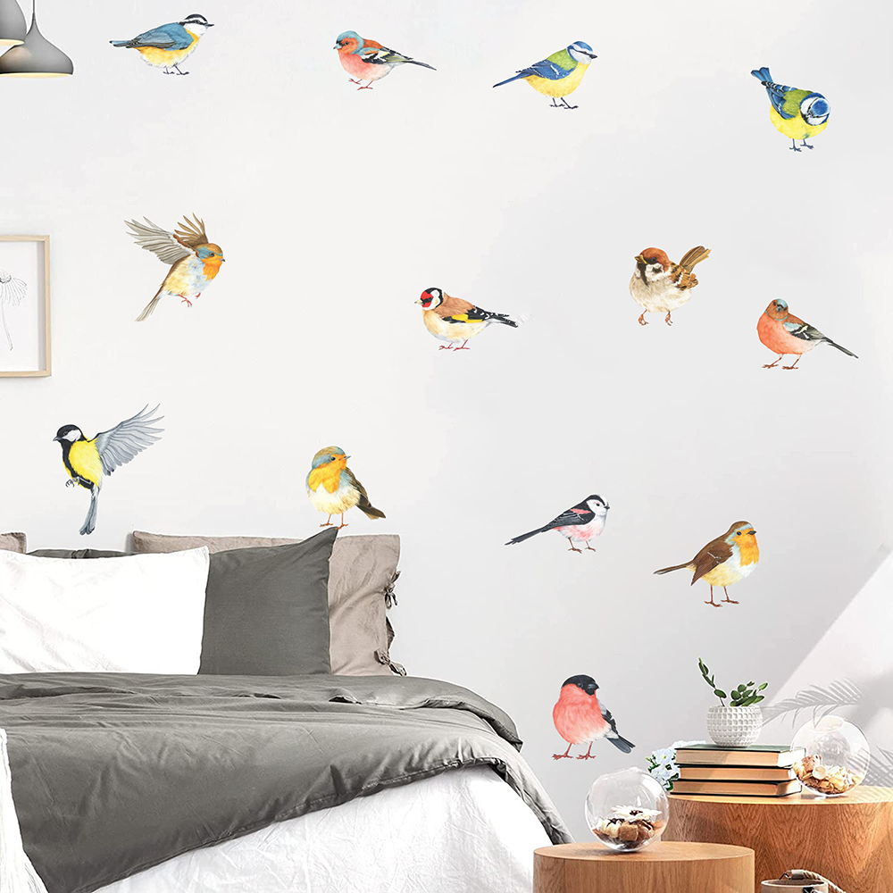 13pcs Little Birds Wall Sticke - Baby Nursery Labels recension och pris