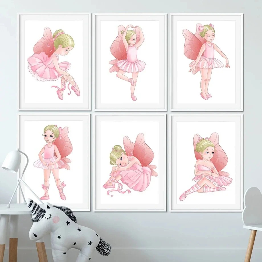 Pink Ballet Girl Ballerina Nur - Baby Nursery Pink recension och pris
