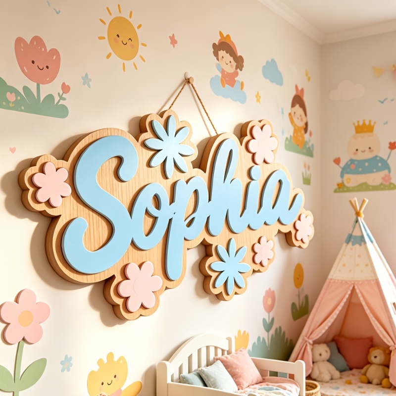 Personalized Floral Themed Nam - Baby Nursery Decorations recension och pris