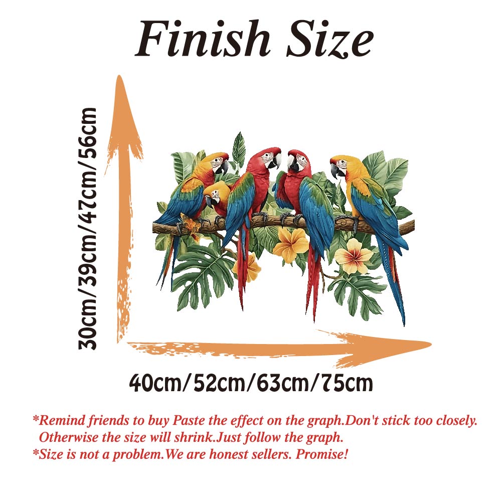 3Pcs Parrots on Branch Wall St - Baby Nursery Labels recension och pris