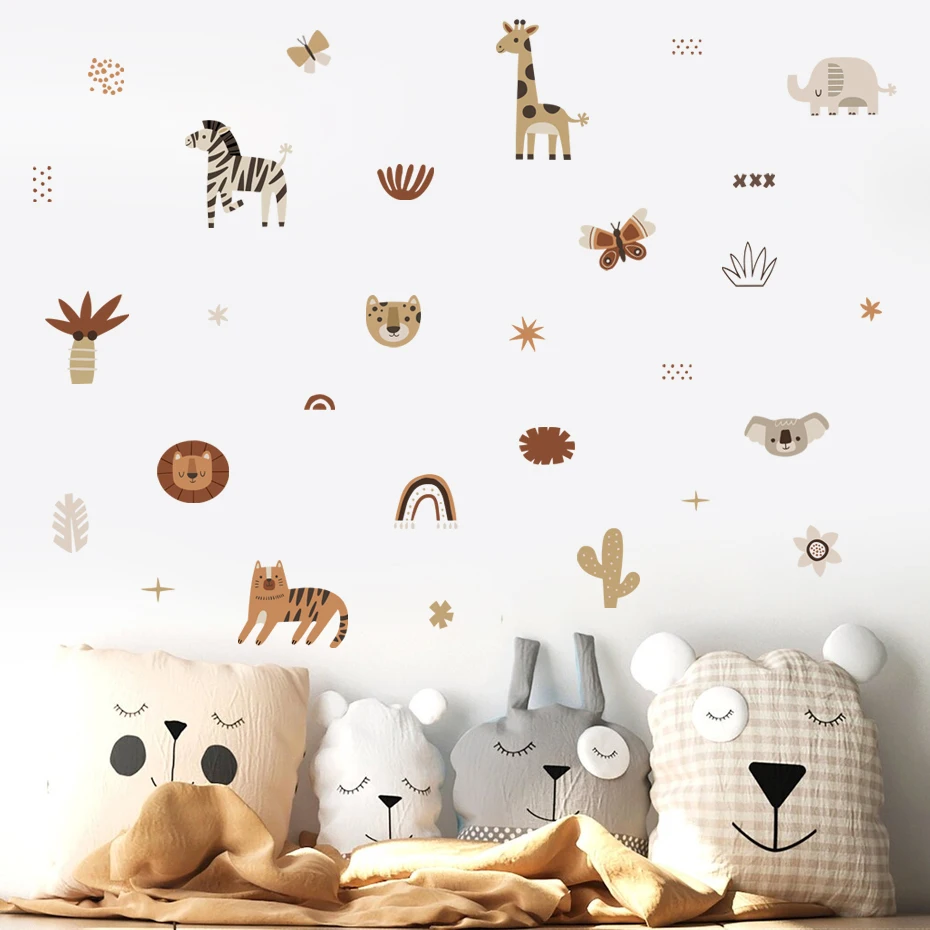 Cartoon Africa Animals Elephan - Baby Nursery Labels recension och pris