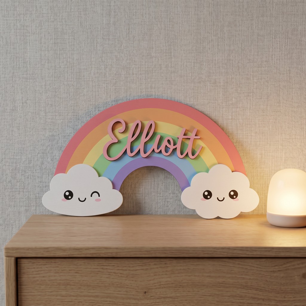 1Pc  Custom Cute Smiley Clouds - Baby Nursery Baby recension och pris