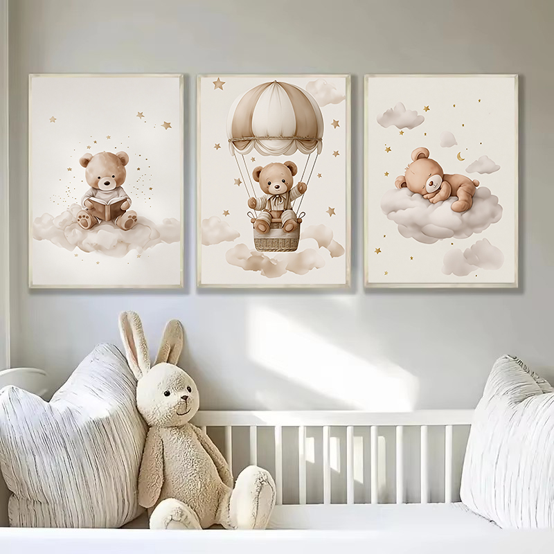 3pcs/set Bohemian Teddy Bear A - Baby Nursery Decorations recension och pris
